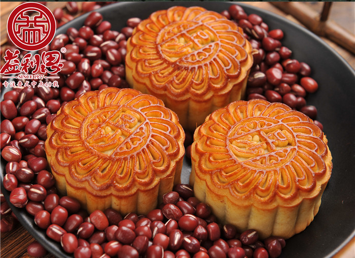 益利思無(wú)蔗糖紅豆沙月餅