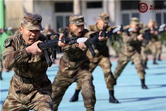 觀看部隊(duì)軍事科目表演