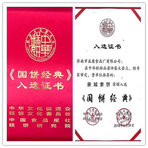 泉城素餅榮耀入選《國餅》