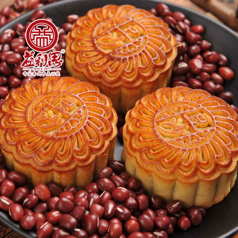 益利思無(wú)蔗糖紅豆沙月餅