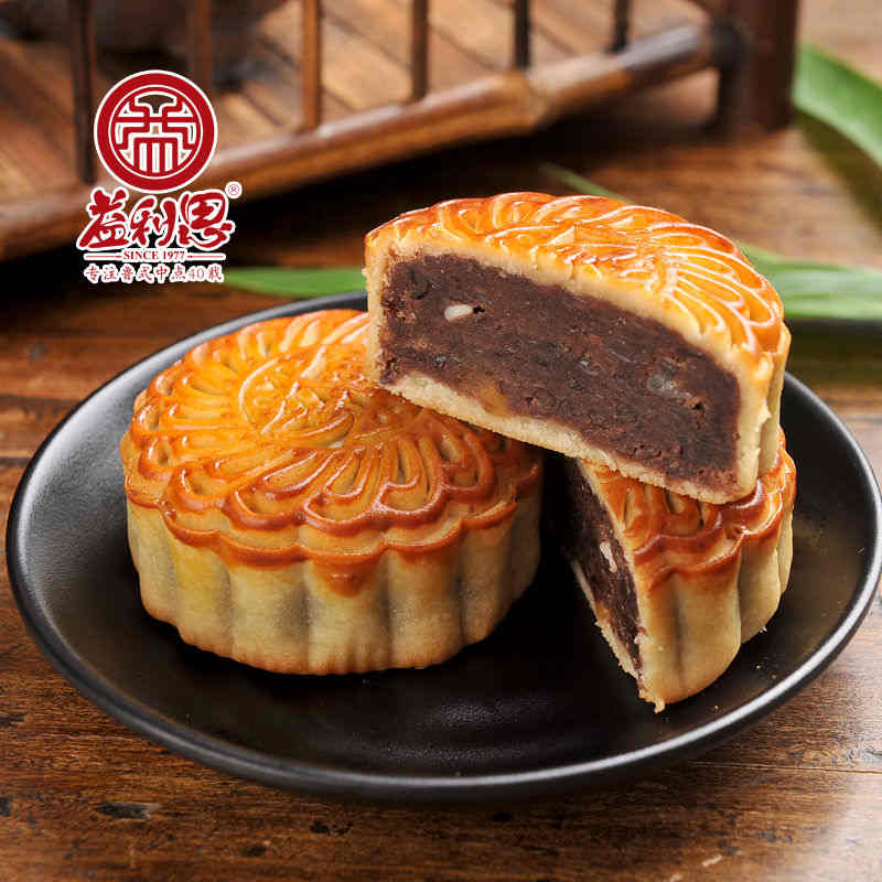 益利思無(wú)蔗糖紅豆沙月餅