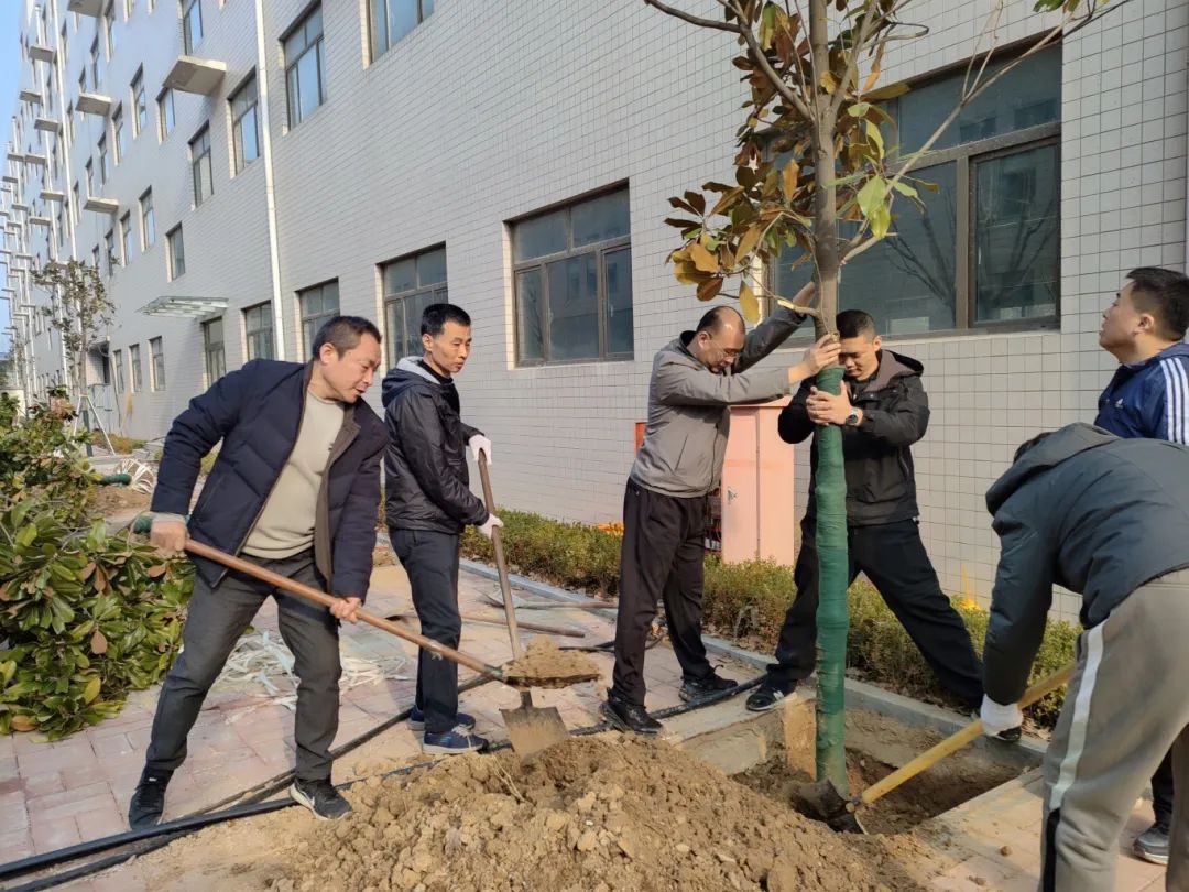 熱火朝天植樹(shù)現(xiàn)場(chǎng)